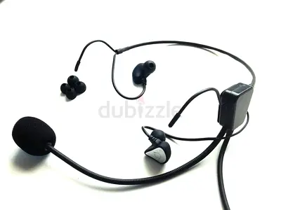 Crazed pilot in ear headset aviation