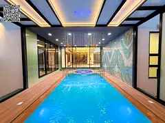 Luxury villa in Al-Raqaib, for citizens only. 6 master bedrooms, swimming pool and jacuzzi Includes