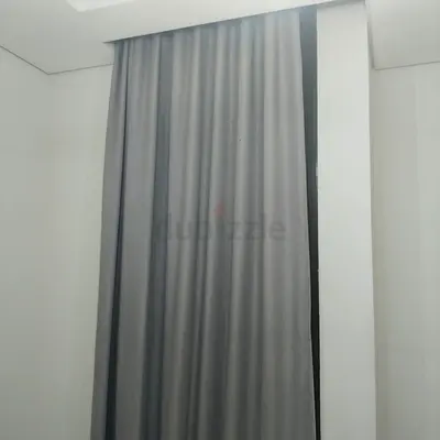 Grey blackout curtains - set of ready-made panels