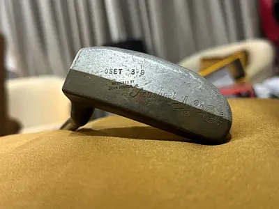 1940s Vintage Titleist Acushnet BullsEye Oset 3-S Semi Mallet Putter, RARE Collectible Putter RH Rig