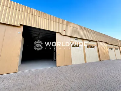 7,000 Sqft Warehouse with Dual Entrance Gates for Rent in Al Jurf 1, Ajman