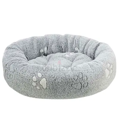 Soft Round Plush Pet Bed - Cozy Cushion for Cats & Small Dogs