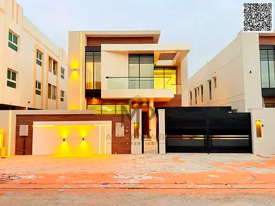 For sale: Brand new modern villa in Al Muwaihat 1, Ajman | Luxurious design and 5000 sq ft land area