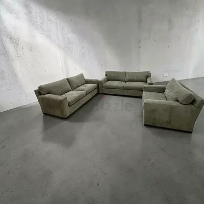 Expensive quality crate and barrel axis gray 3+2+1 seater sofa