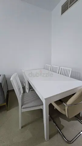 Dining table with six chairs for sale