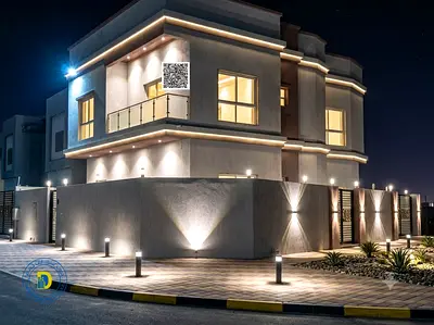 Luxury corner villa in Al Zahia, 5 rooms and a rooftop, including electricity, water, and air condi
