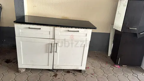 Ilea kitchen cabinets with marble top in perfect condition