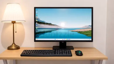 Full Gaming PC Setup with 32" Monitor