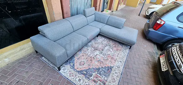 Perfect Condition Natuzzi editions L Shape Sofa with adjustable head Rest