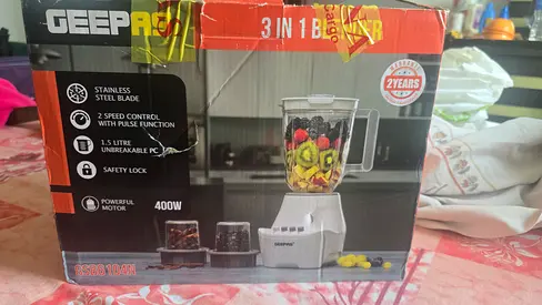 Geepas 3-in-1 Blender & Grinder (400W) - Unused in Box