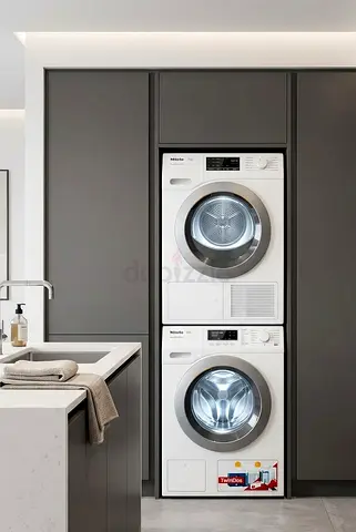 Miele Latest Model TwinDos 9kg Washer & 8kg Tumble Dryer Set – White, Good Condition