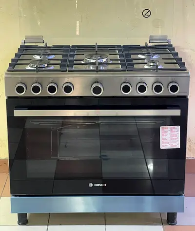 Bosch 5-burner Stainless Steel Gas Cooker with Oven - Good Working Condition