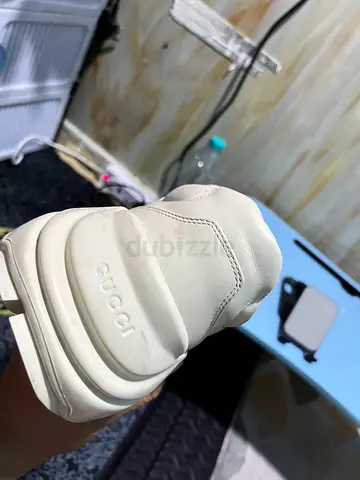 White Gucci Rhyton-style sneakers - preowned, good condition