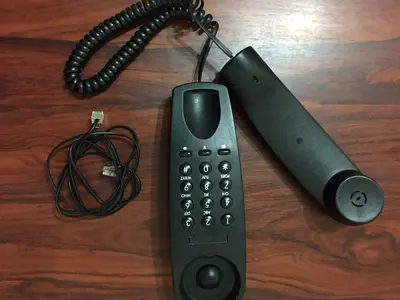 Black Wired Landline Telephone