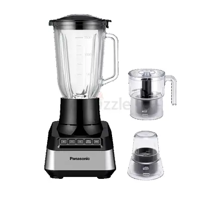 Panasonic 800W,8 Blades Glass Jug Blender for Speedy and Smooth Blending with 1 Chopper, 1 Dry Mill