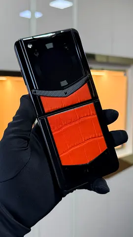 Vertu Orange Crocodile