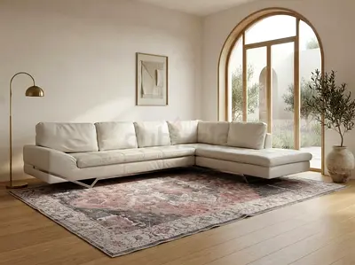rochebobois L Shape original Leather Sofa