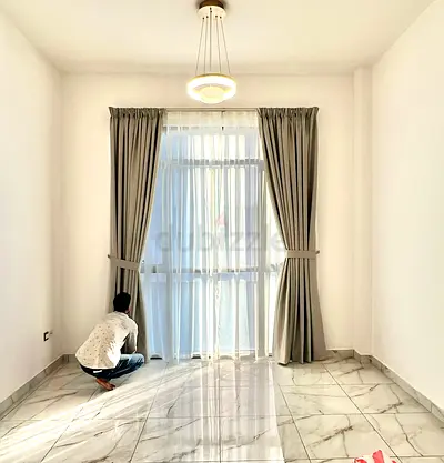 Premium Full Blackout Curtains with Sheer & Railings – Light Gray (2 Complete Sets)