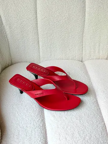 Gucci Flip Flop Heel in Leather for women