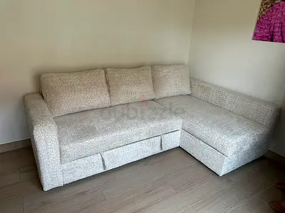 Luxury L-Shape Sofa Bed with Storage – Cream Color

Upgrade your living room with this elegant L-sha