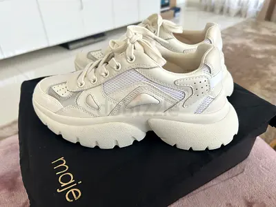 MAJE White chunky sneakers - women's size 36, New
