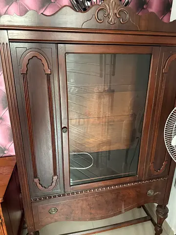 Solid Wood Display Cabinet / China Cabinet - Dark Finish