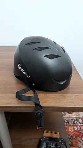 Matte Black Bicycle Helmet - Size Medium, Light Use