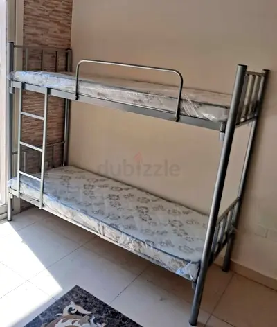Metal Bunk Bed with Mattresses - Good Condition