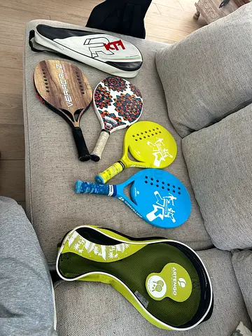 Set of 4 paddle rackets for padel - mixed conditions 50aed each