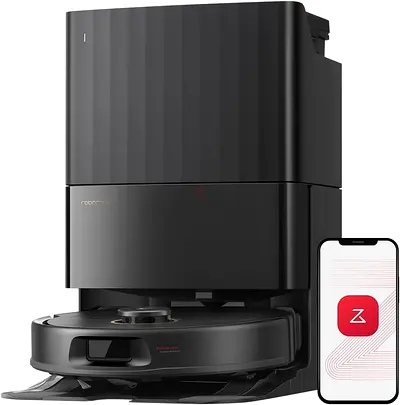Roborock Qrevo 5AE Robot Vacuum Cleaner, 12000Pa Suction, Dual Anti-Tangle Brushes, Black