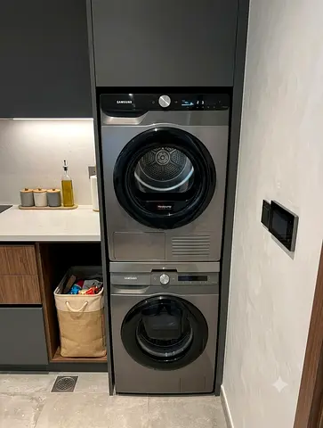 Samsung Front-Load 9kg Washer & Dryer Stacked Set – Grey | Free Delivery