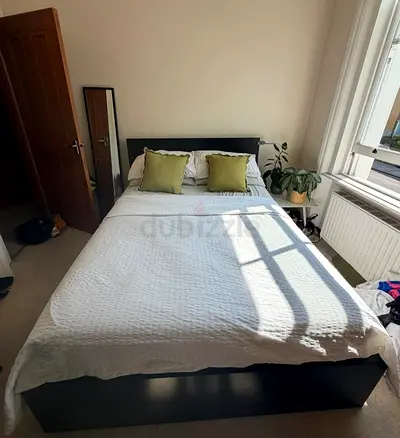 Ikea king size bed with mattress and storage drawers