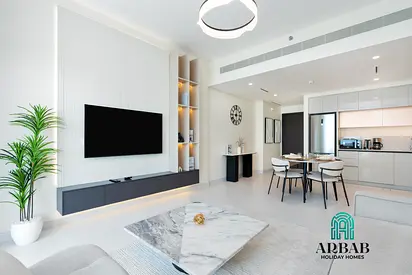 Summer Offer | Super Deluxe 1BR | Breathtaking views of Palm Jumeirah and the Ocean | Emaar Beachfront | Private Beach | Big Layout & High Floor