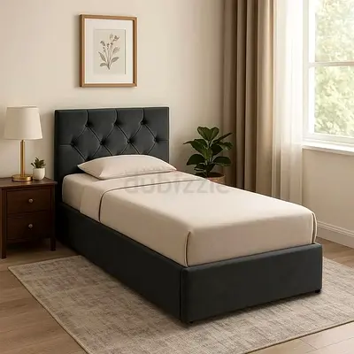 Luxury Fabric Bed Frame With Mattress Stylish Modern Design Headboard