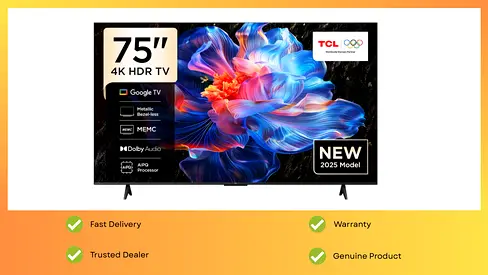 TCL Tv 75 Inch 4K Ultra HD HDR Brand New Television Smart TV Powered by Google TV 1Year Warranty