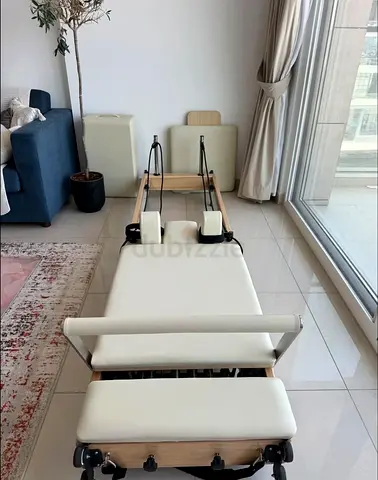 Premium reformer Pilates machine for sale in excellent condition. Perfect for studios, personal trai