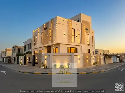 للبيع فيلا كورنر مع مسبح داخلي تشطيب راقي وتصميم حديث طابقين وروف
