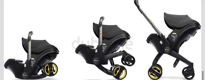 3-in-1 Travel System: Infant Car Seat with Modular Stroller Base (Black)