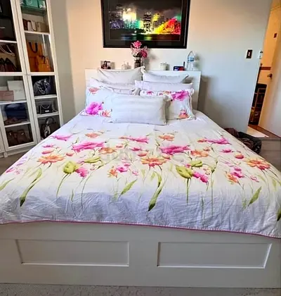 Ikea Brimniss Queen size bed with mattress available in perfect condition