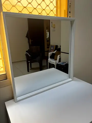 IKEA NISSEDAL White Framed Wall Mirror - Elegant Modern Design