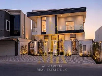 Luxury Villa with Private Pool for Sale in Al Yasmin - Ajman | 6 Master Bedrooms | Ground Floor + First Floor + Roof | Fully Furnished A rare opportun