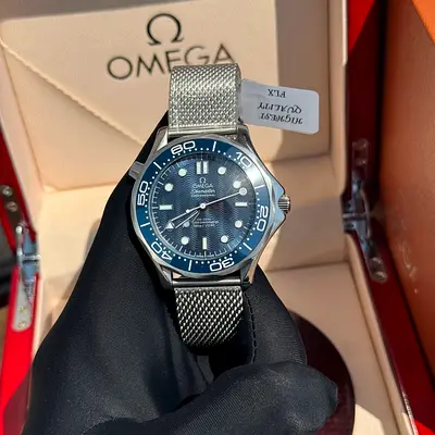 This appears to be an Omega Seamaster Diver 300M, specifically the James Bond 60th Anniversary Editi