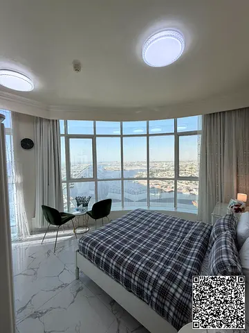 Luxury 3-Bedroom Apartment for Sale in Al Waha Tower 2, Fully Upgraded, High Floor, Private Parking, and Ready to Move In.