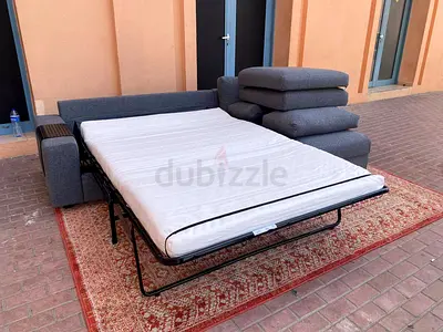Great Condition IKEA Vimle l'shape sofa bed with storage dark grey