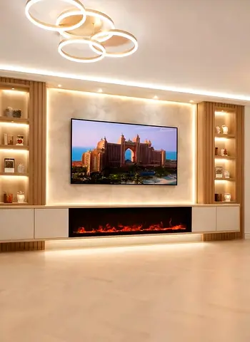 Media wall for living room