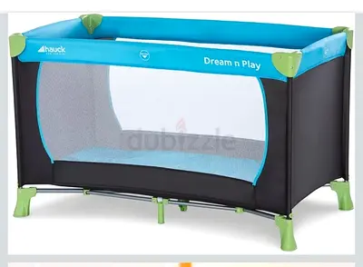 NEW Dream n Play Travel Cot / Playpen - Blue, Babies 0-36 new in box with new gel mattress 120x60