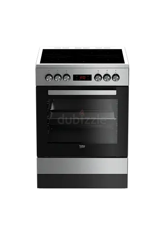 Beko 60x60cm Freestanding Ceramic Electric cooker with 4 Zones(2 Expandable), 8 Cooking funtion oven