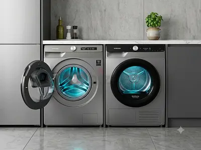 Samsung 9kg Washer & 9kg Dryer Separate Set with WiFi – Slightly Used