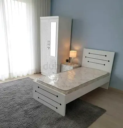 Brand new Single size bed With two door Cabinet Available