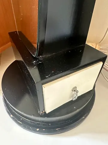 Full-length 165cm tall rotating standing mirror with secret storage compartments